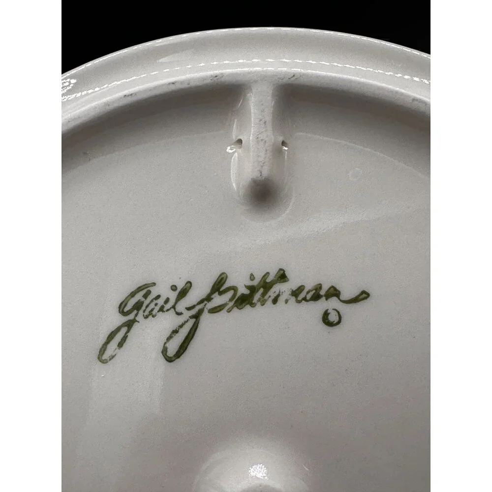 Southern Living‎ Sienna Green Garland Gail Pittman Pottery Trivet Plate 7.25”
